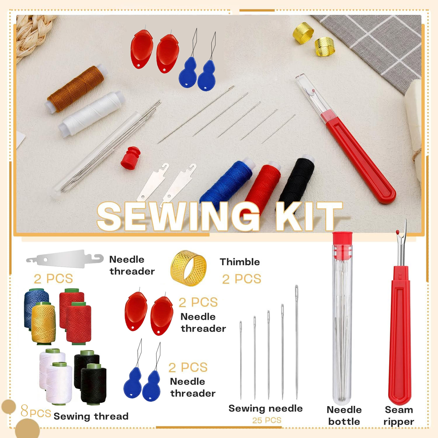 Sewing Garments - Zestaw 43 igieł do szycia z