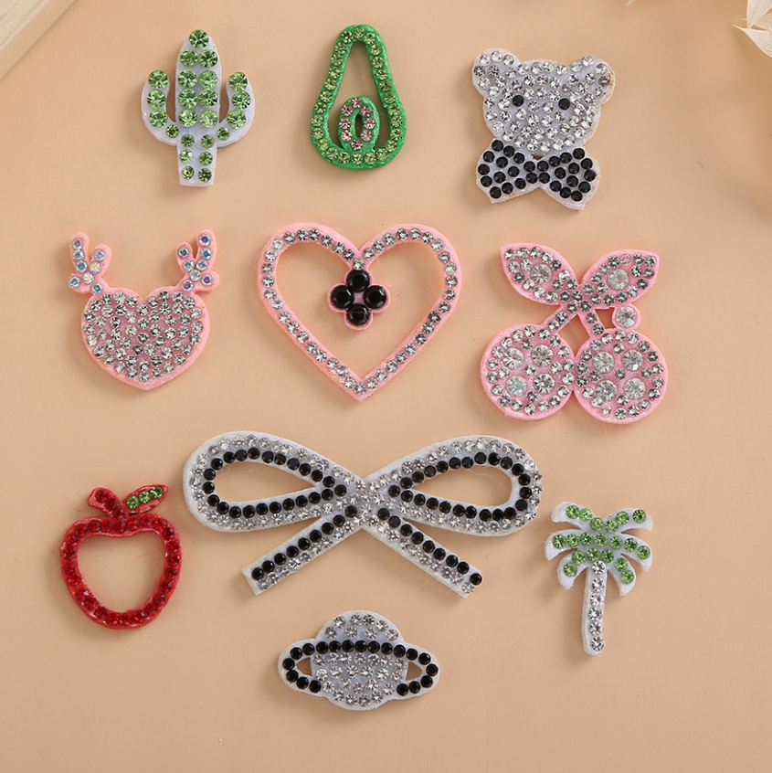 Sewing Id - 10 szt. Ozdoby do przyszycia: kokardka,