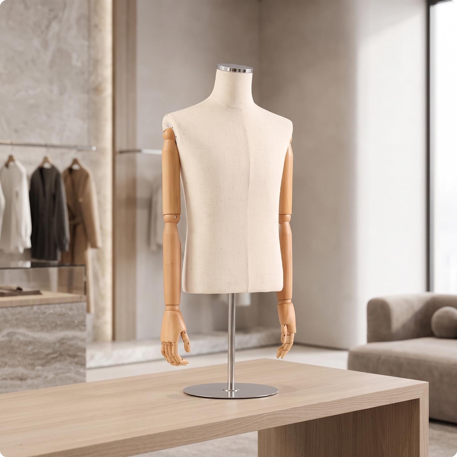 Męski manekin do połowy ciała, – Dress Form Mannequin recenzja i cena